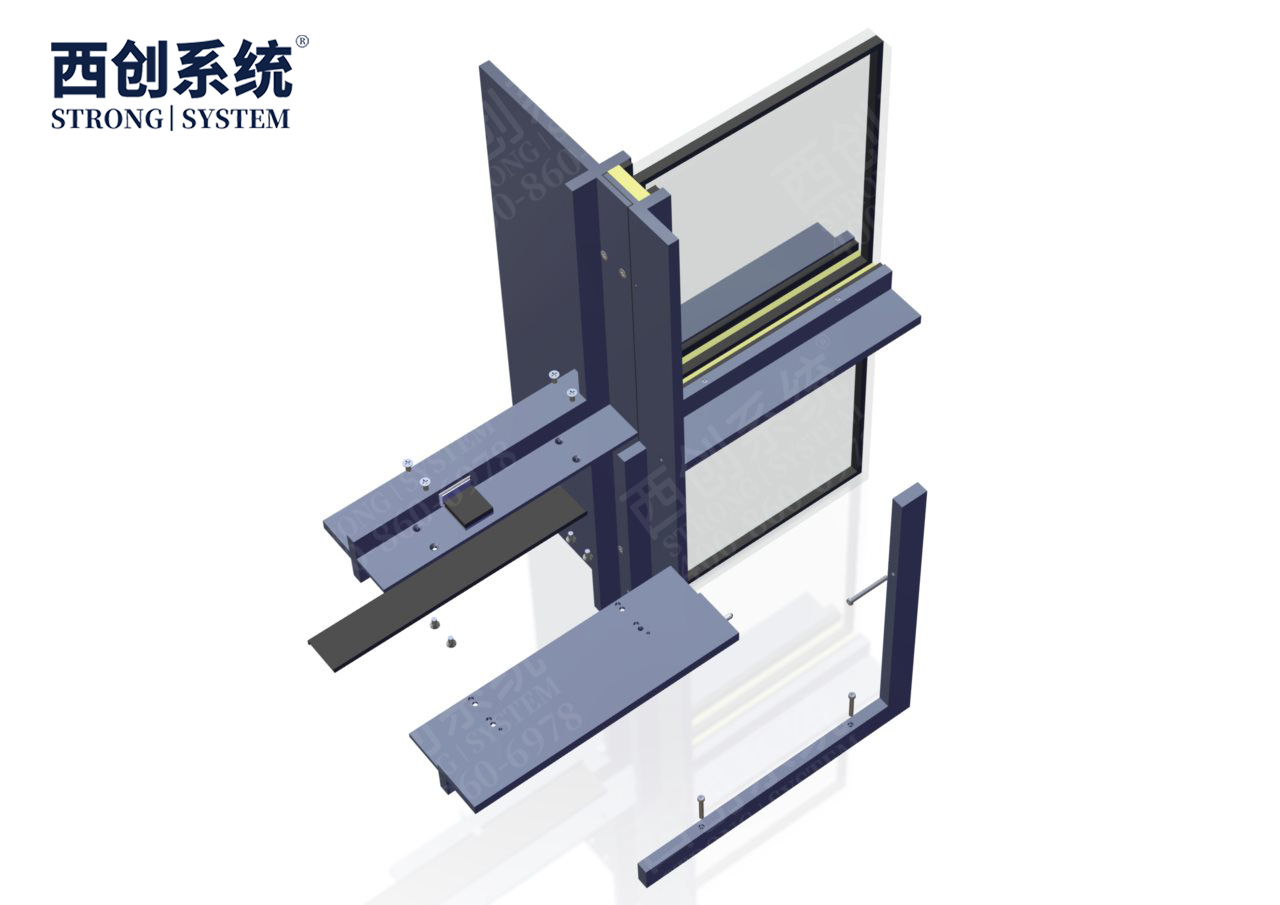 河北·保定自然博物館十字型隔熱精制鋼玻璃幕墻系統(tǒng)——西創(chuàng)系統(tǒng)(圖13)