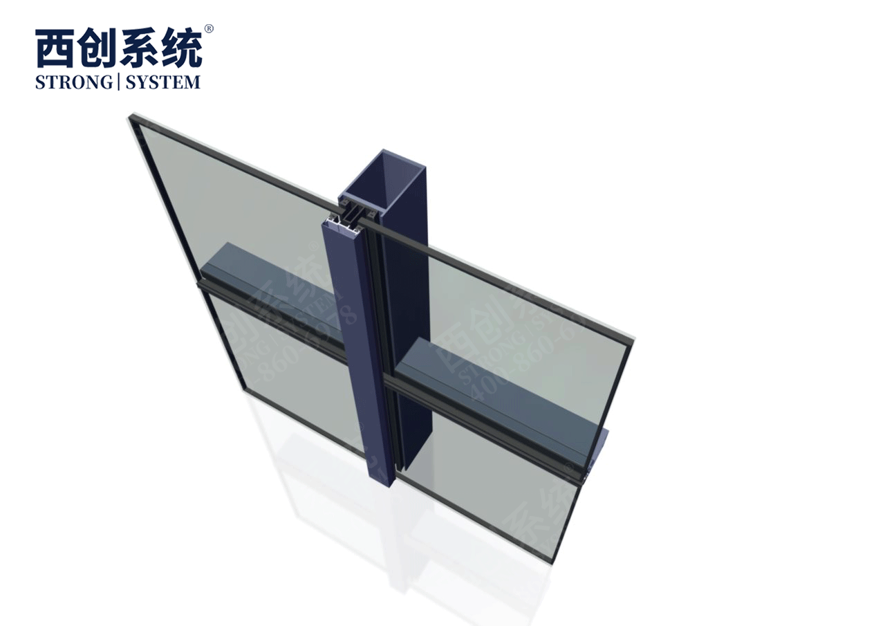 140mm×90mm×4mm×8mm江蘇蘇州項(xiàng)目對(duì)稱等壁厚凹型直角鋼玻璃幕墻系統(tǒng)——西創(chuàng)系統(tǒng)(圖9)